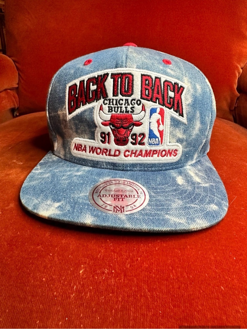 Vintage 90s Bulls Back to Back NBA 1991 1992 Champions SnapBack Cap Hat
